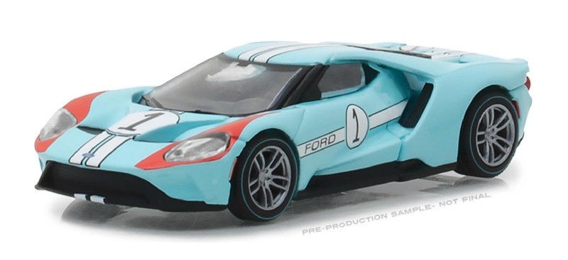 2017 Ford GT 1966 #1 Ford GT40 Mk II Tribute Solid Pack - Ford GT Racing Heritage Series 1 1:64