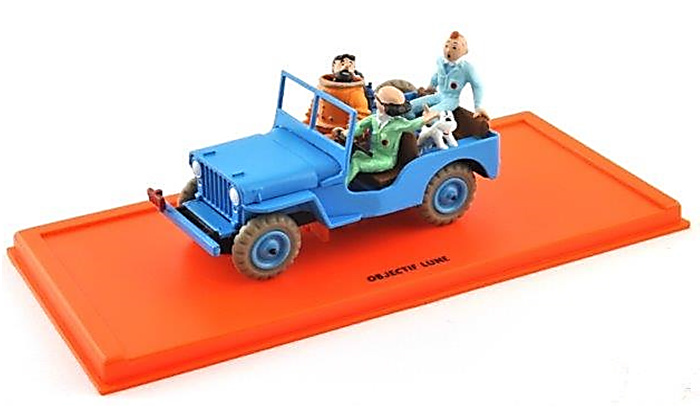 Machete Auto JEEP CJ 2a 24 - OBJECTIF LUNE - Tintin Collection by Atlas 1:43