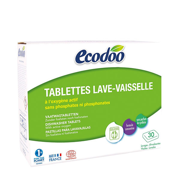 Ecodoo Tablete pentru masina de spalat vase - 30x20g certificate Bio