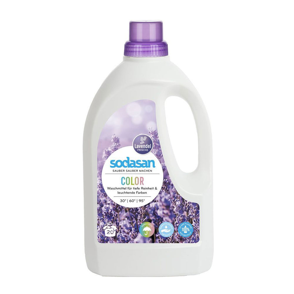 Sodasan Detergent bio lichid rufe albe si color lavanda 1.5l