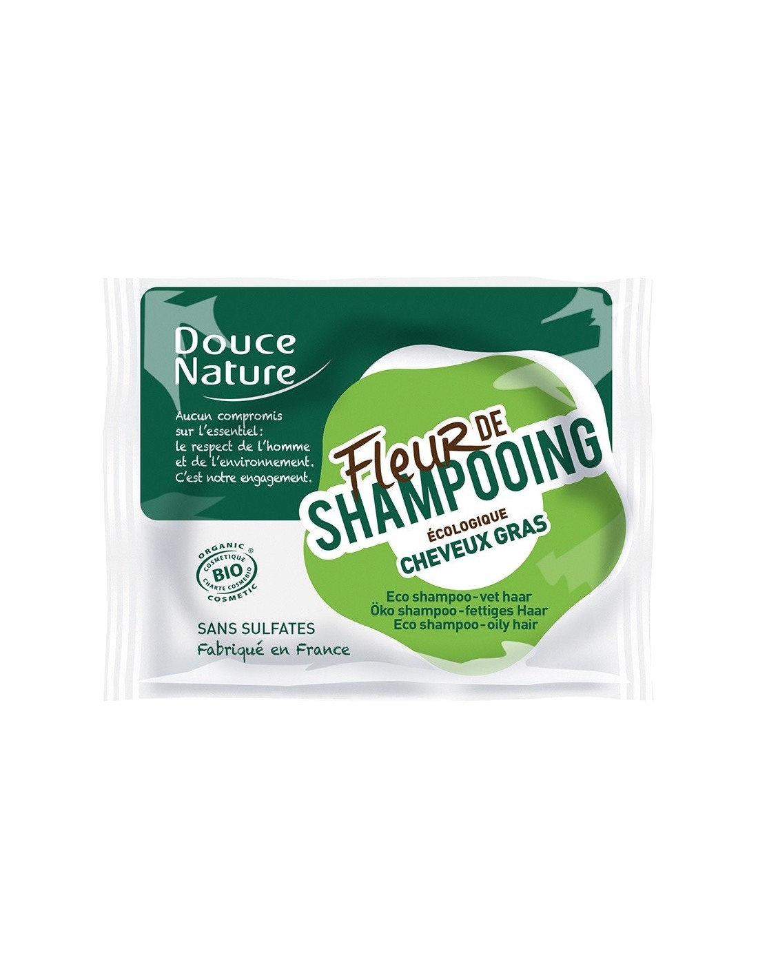 Douce Nature Șampon bio solid pentru par gras 85g