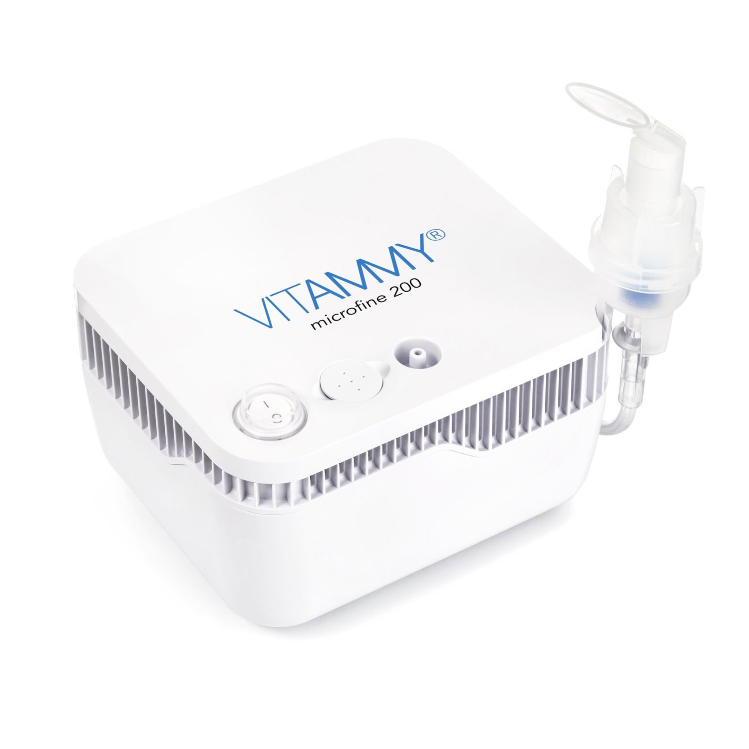 Aparat aerosoli vitammy microfine 200, nebulizator cu compresor, masca copii si adulti, alb