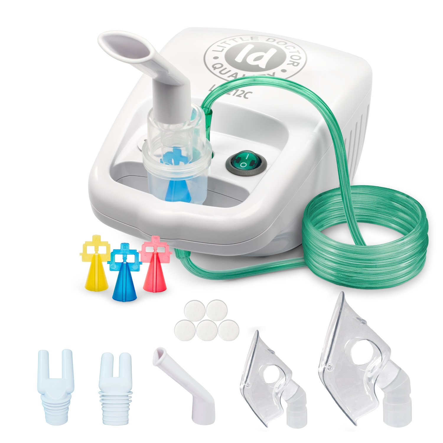 Aparat aerosoli little doctor ld 212 c, kit complet de accesorii, 3 dimensiuni particule, alb