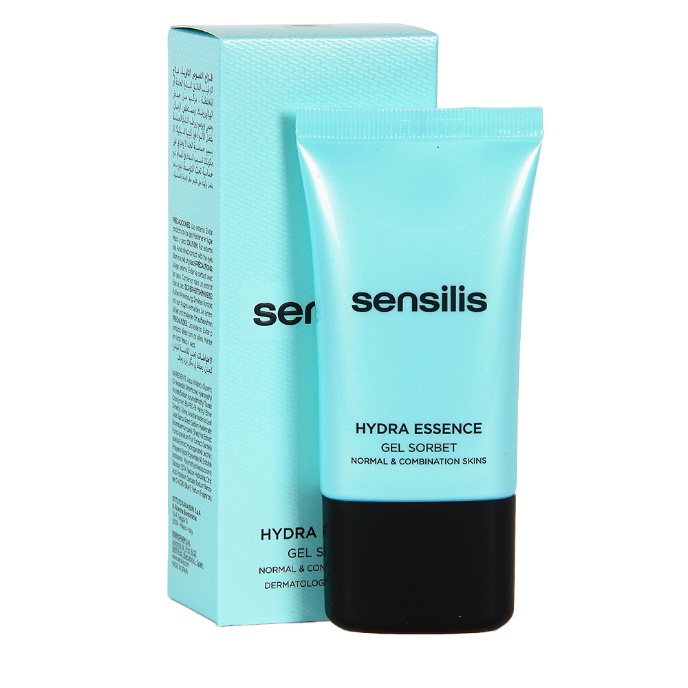 Gel sorbet Sensilis Hydra Essence cu acid hialuronic si extract de rodie, pentru ultra hidratare si reparare, ten normal sau mixt, 40 ml