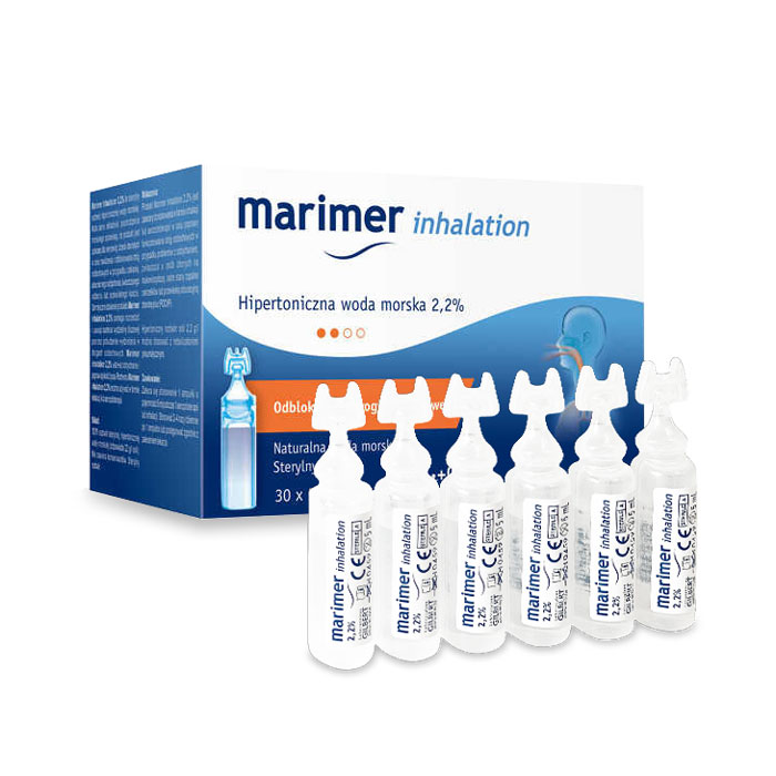 Solutie salina hipertonica marimer 2.2%, 5 ml x 30 monodoze
