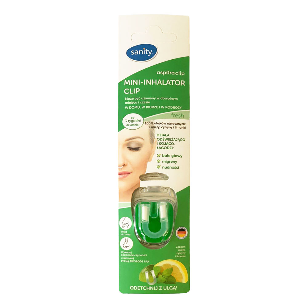 Sanity clip mini-inhalator cu uleiuri esentiale
