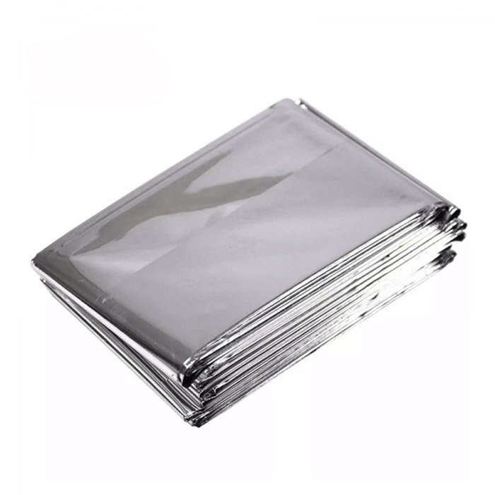Set patura termica pentru situatii de urgenta, 210x160 cm, argintiu, 5 bucati, crm-rb-01s