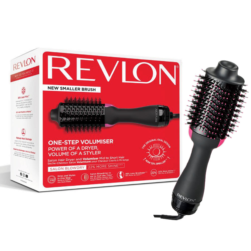 Perie electrica fixa REVLON pentru par mediu spre scurt One-Step Volumiser, RVDR5282UKE