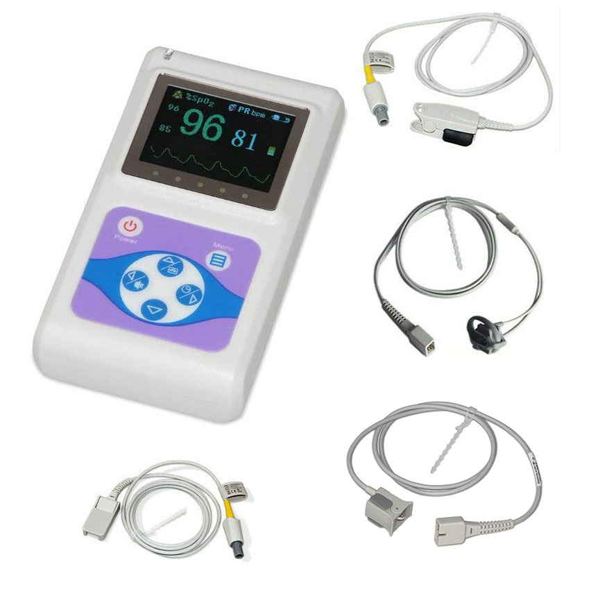Pulsoximetru Profesional Contec Cms60D Senzor Adulti Pediatric Si Neonatal Cablu De Extensie