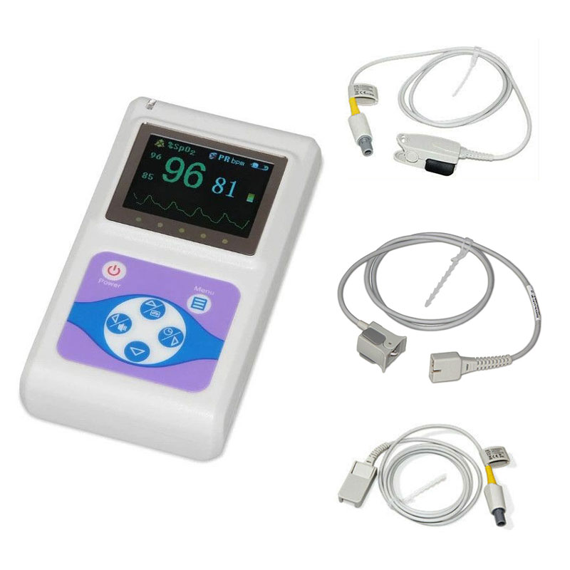 Pulsoximetru Profesional Contec Cms60D Senzor Adulti Si Senzor Pediatric Cablu De Extensie