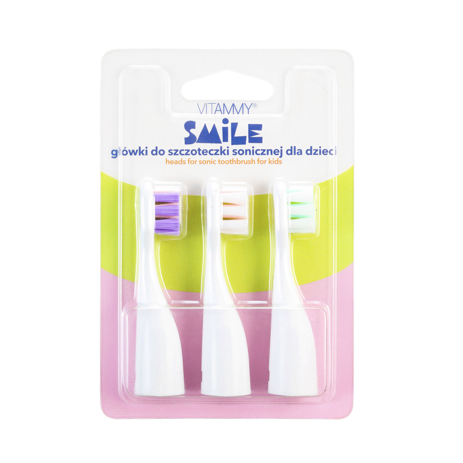 Set 3 rezerve periuta de dinti vitammy smile th1804-3, set ii, roz
