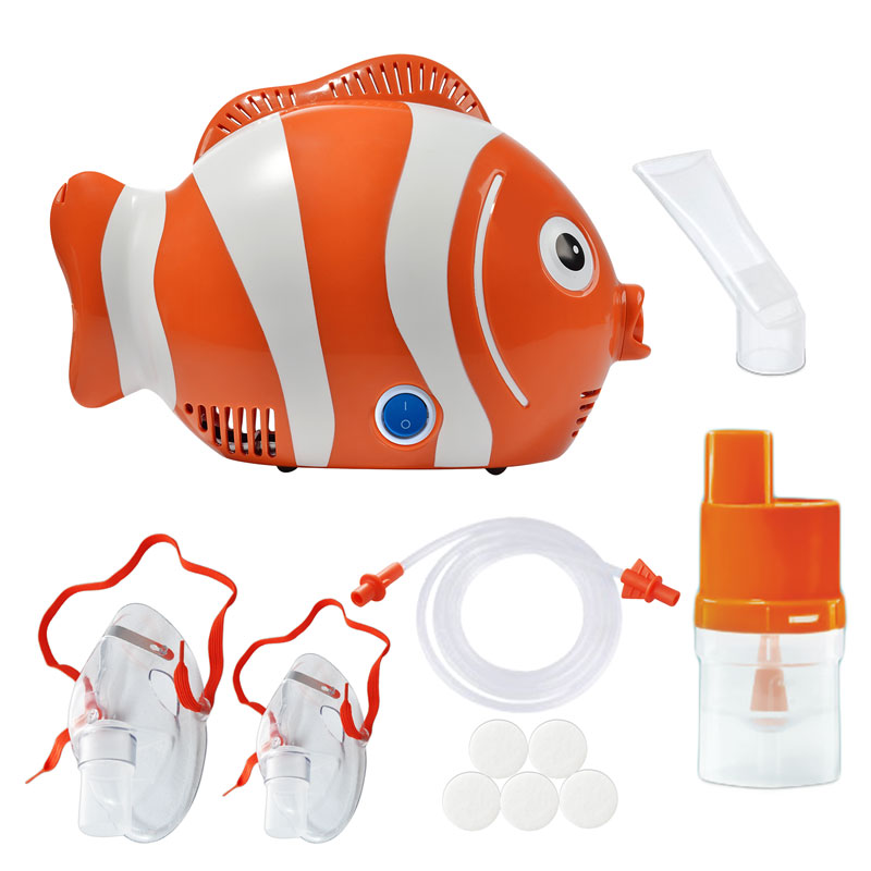 Aparat aerosoli RedLine Healthy Fish, 3 ani garantie, nebulizator cu compresor