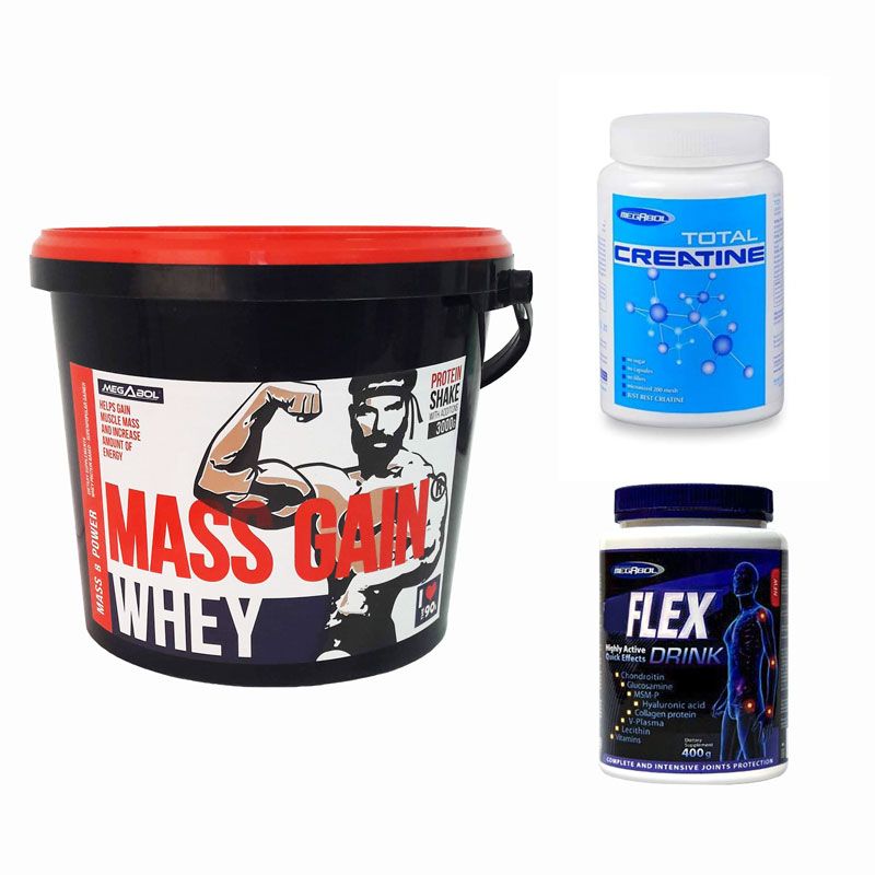 Pachet megabol grow, 3 produse, creste masa musculara