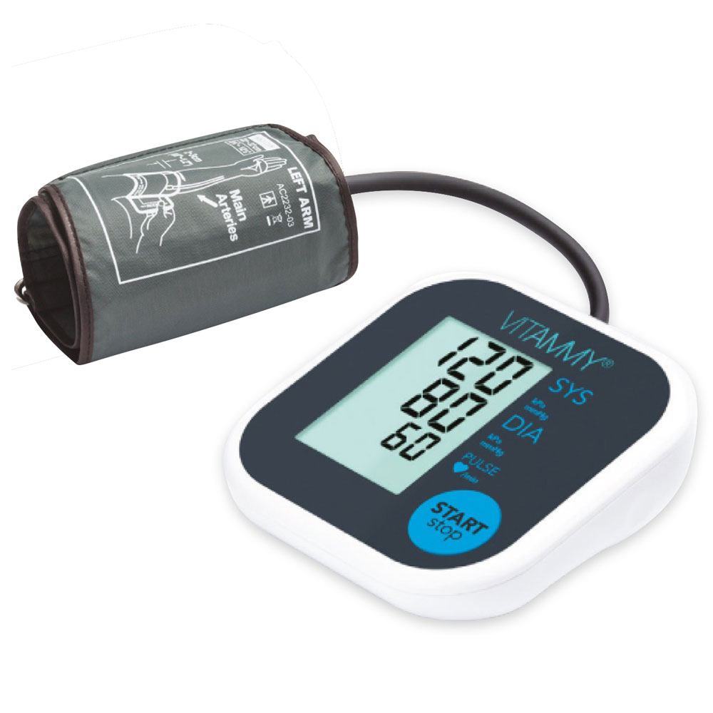 Tensiometru electronic de brat vitammy beat, manseta 22-32 cm, alb/negru