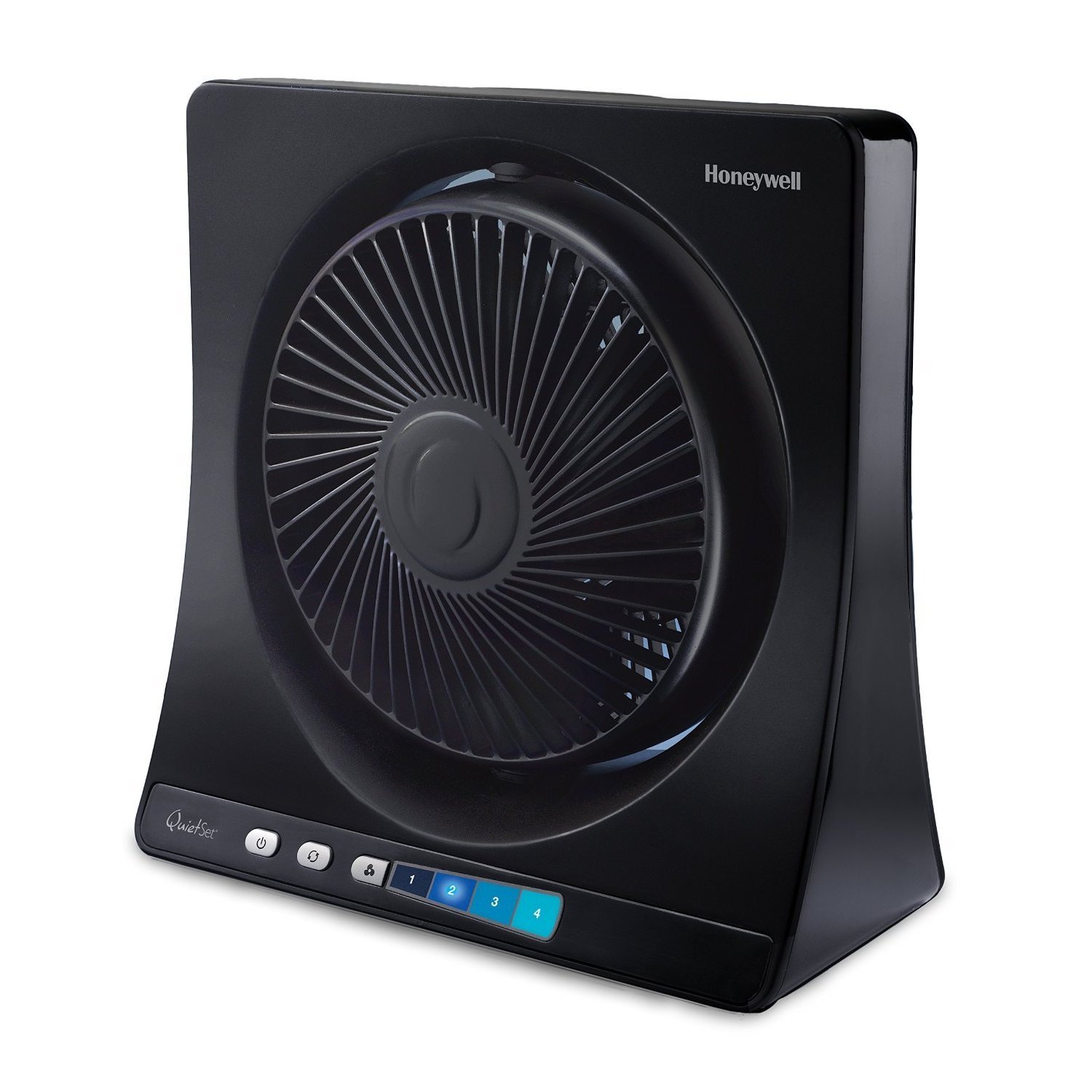 Ventilator de birou Honeywell HT354E, 4 viteze, 33 cm, zgomot redus, Negru