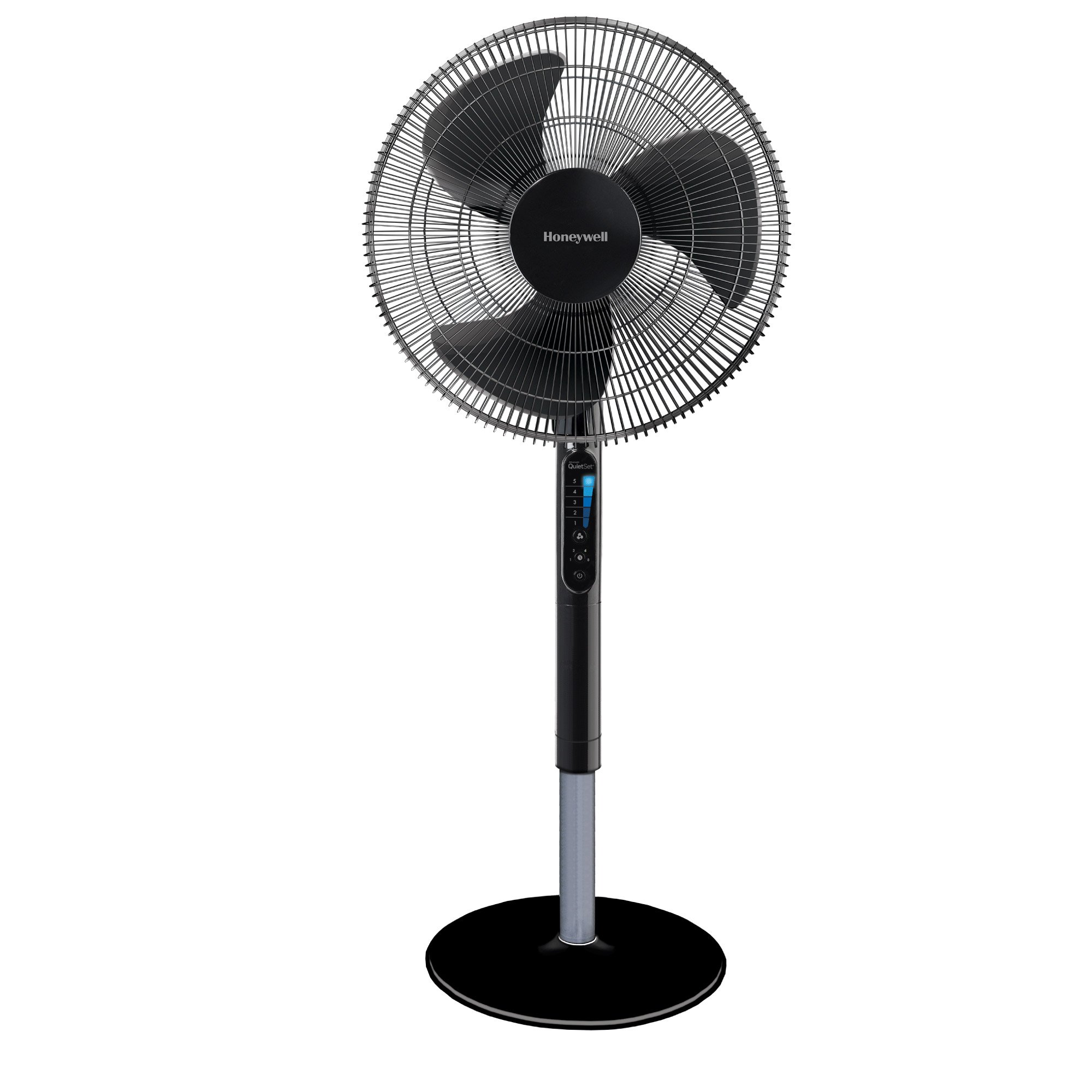 Ventilator cu picior honeywell quiet set hsf600be4, 5 viteze, timer, zgomot redus, negru