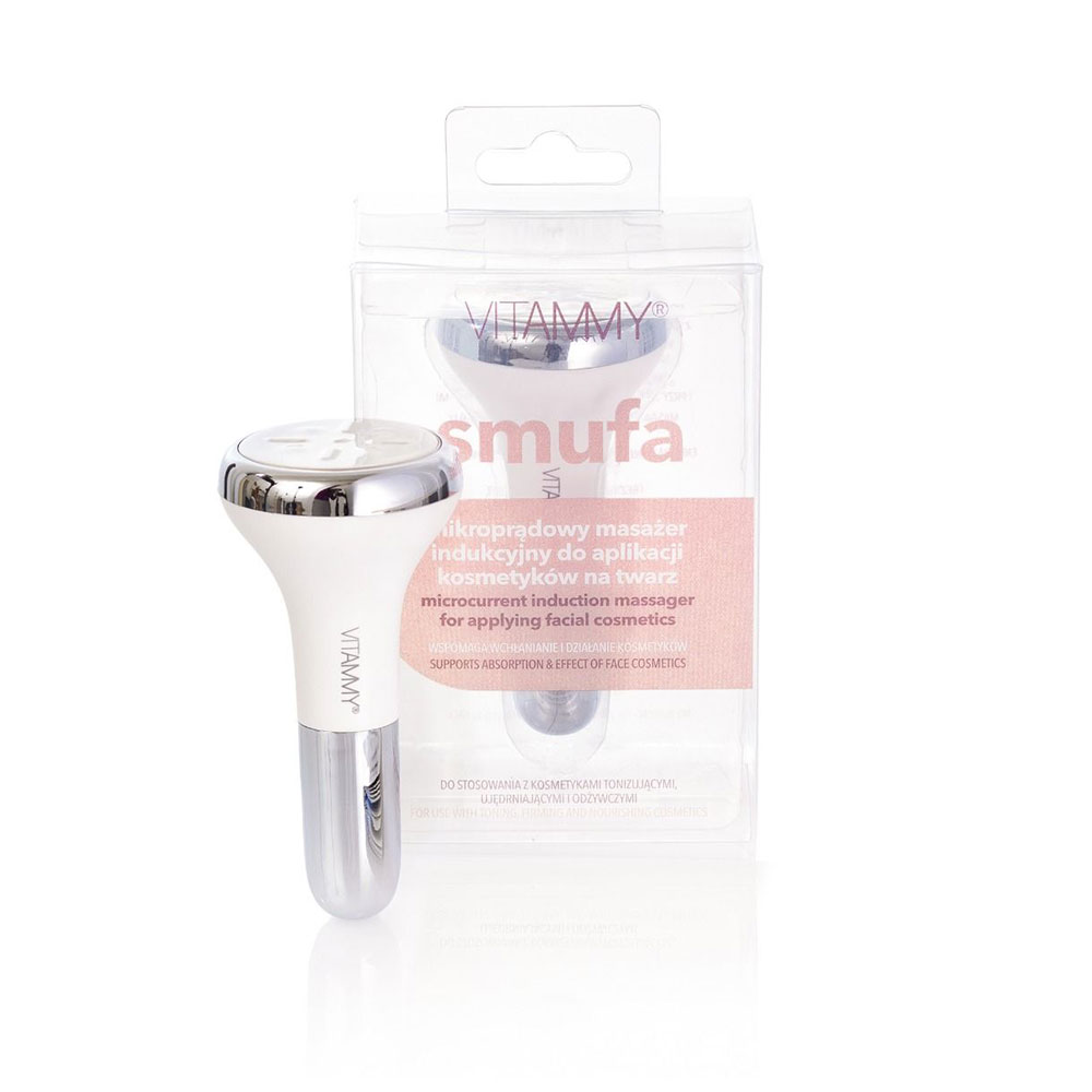 Aparat de masaj facial multifunctional Vitammy Smufa, pentru curatare, hidratare, hranire, lifting si efect anti-imbatranire, tehnologie cu microcurent, activare prin atingere