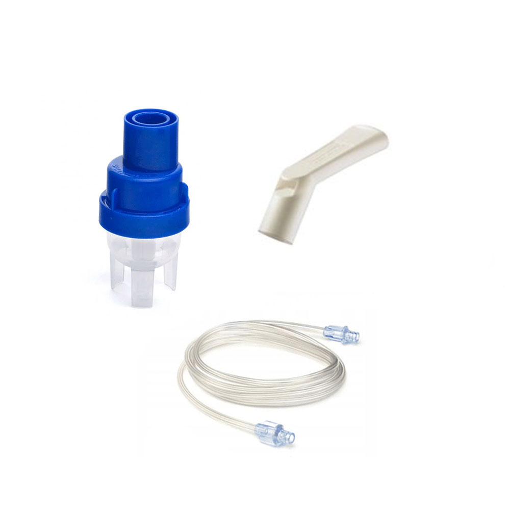 Kit accesorii Philips Respironics SideStream, 4448, piesa de gura, pahar de nebulizare, furtun, pentru aparatele de aerosoli cu compresor