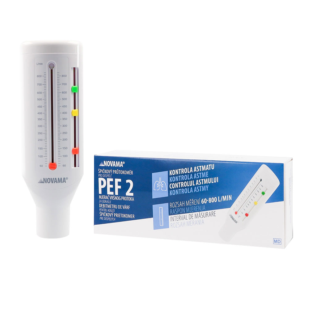 Spirometru portabil Novama PEF 2, pentru adulti, certificat, realizat din ABS, ideal pentru uz casnic sau in cabinetele de specialitate