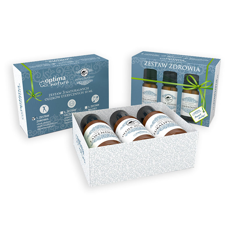 Set uleiuri esentiale health, optima natura, 3 buc x 10 ml, pentru o sanatate mai buna