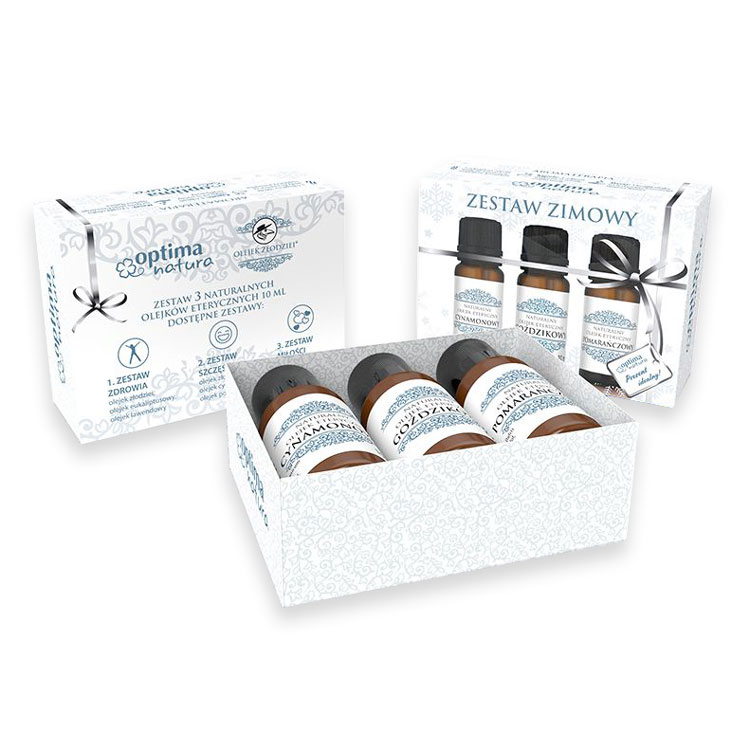 Set uleiuri esentiale winter, optima natura, 3 buc x 10 ml, pentru vreme rece
