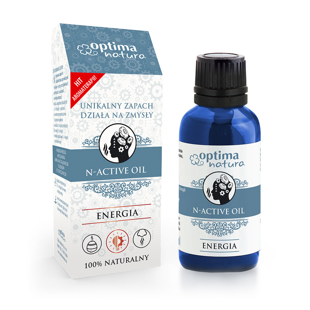 Ulei esential n-active energie, optima natura, 20 ml, pentru un plus de energie