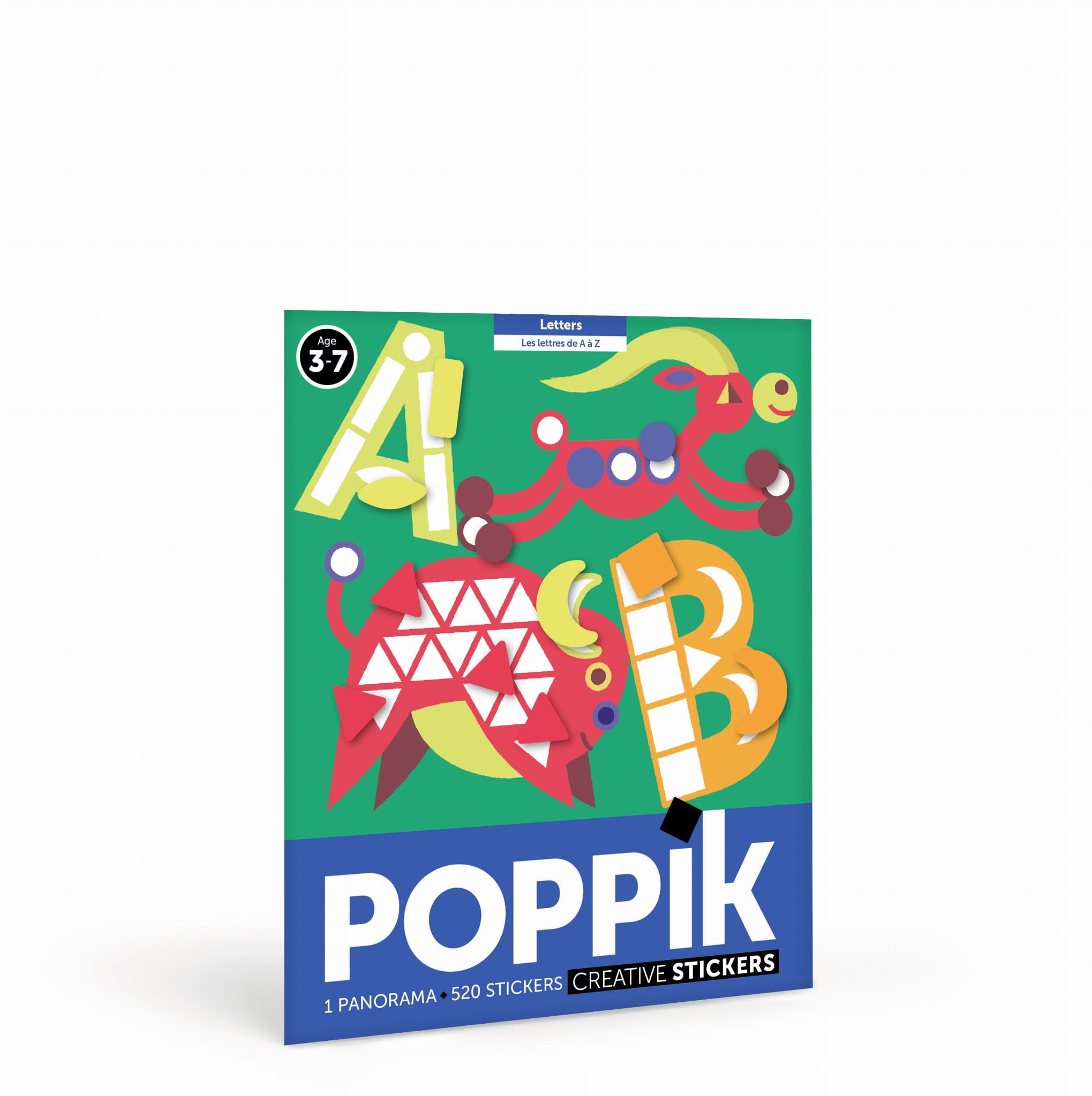 Joc creativ mozaic cu stickere litere poppik