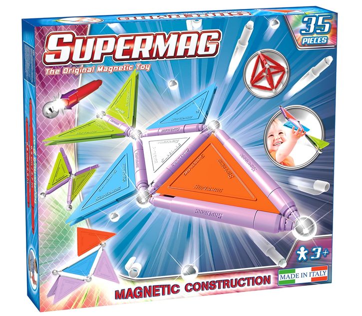 Set constructie magnetic trendy 35 piese spermag