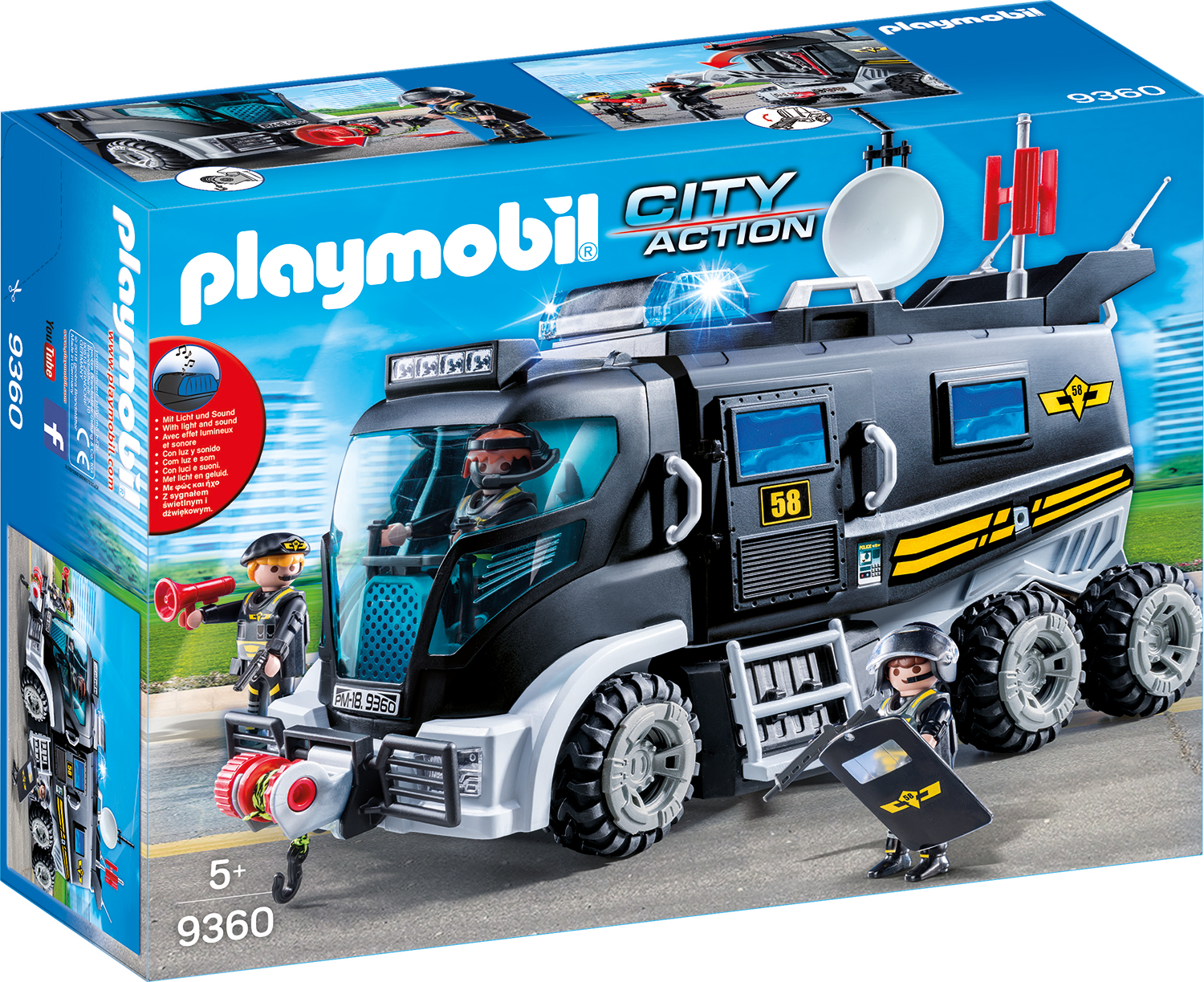 Camionul echipei swat playmobil city action