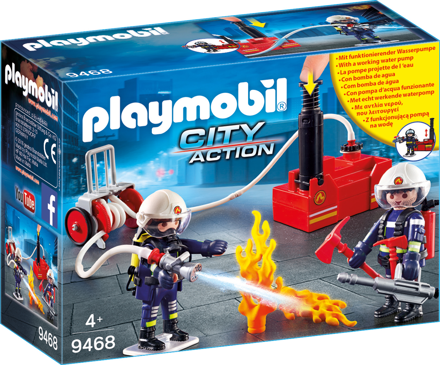 Pompieri cu pompa de apa playmobil city action