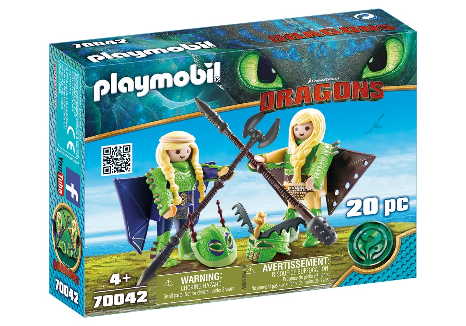 Raffnut si taffnut in costume de zbor playmobil dragons