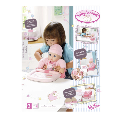 Scaunel de masa pentru papusi baby annabell zapf