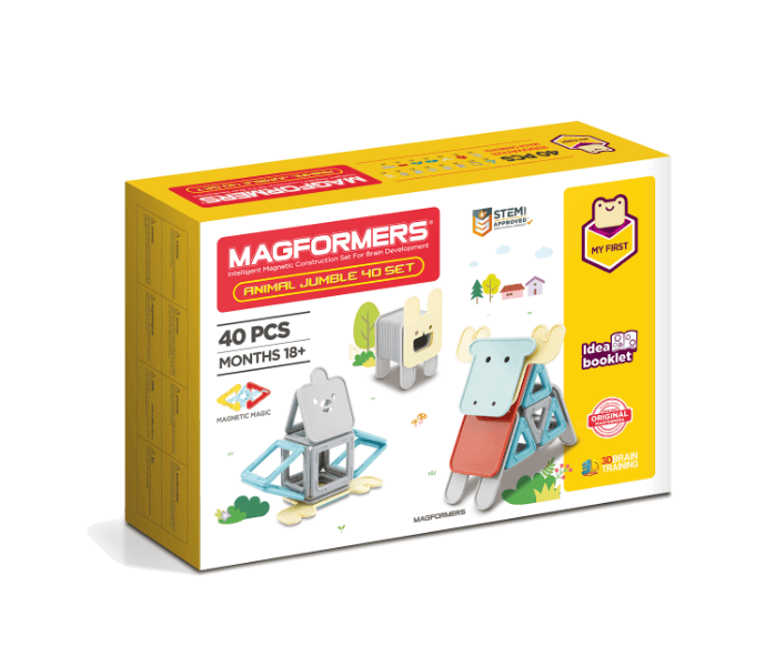 Set constructie magnetic Magformers animale 40 piese Clics Toys