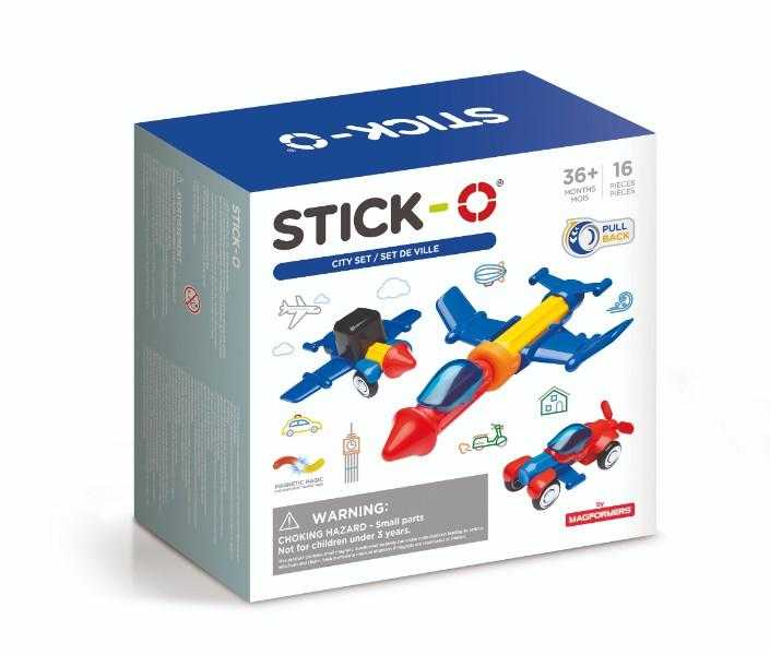 Set magneti Stick-O 16 piese Vehicule Clics Toys