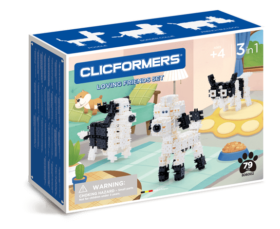 Set constructie clicformers animale 79 piese clics toys