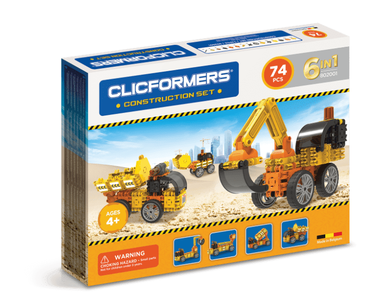 Set constructie clicformers santier 74 piese clics toys