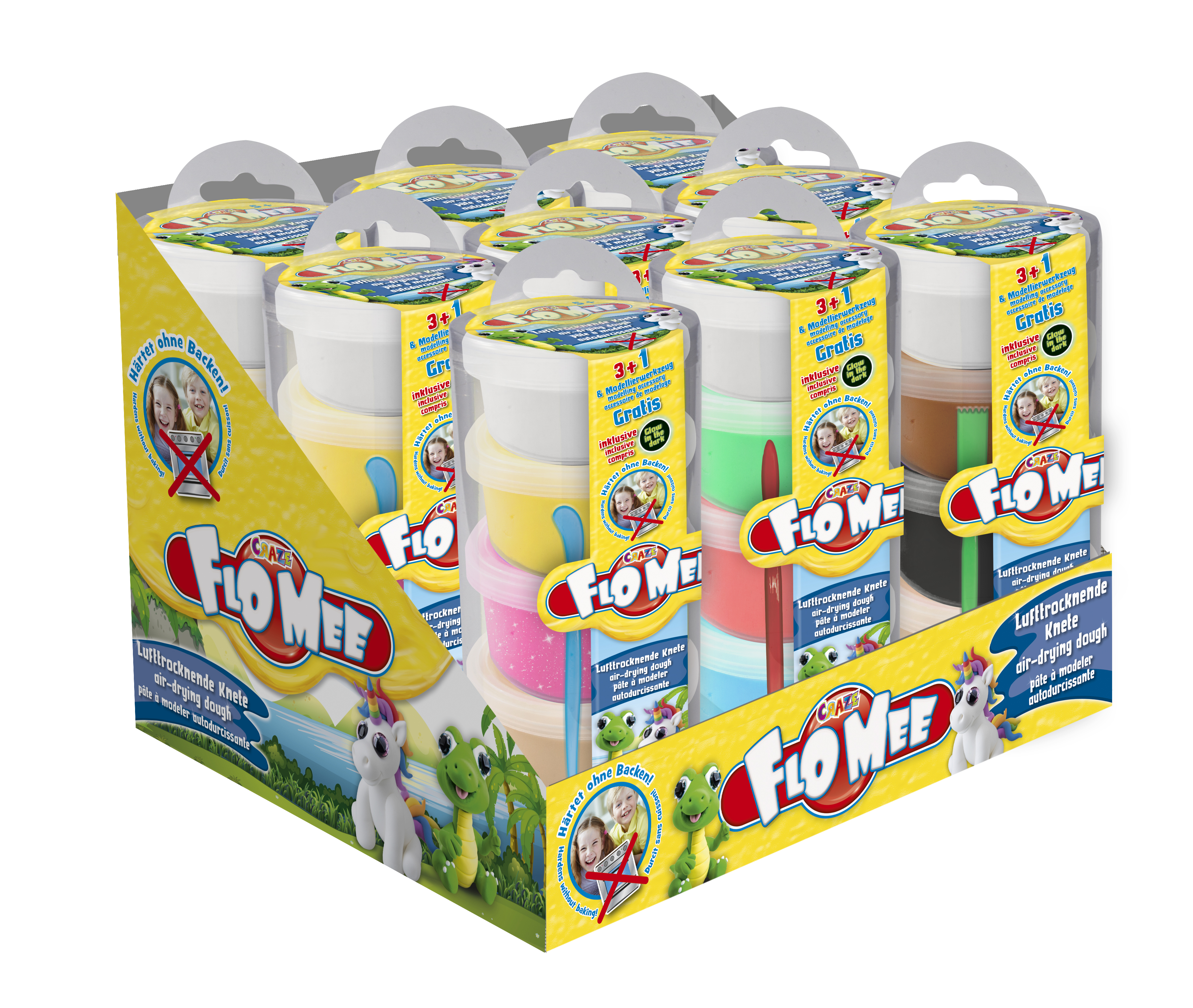 Plastilina 4 culori in tub craze