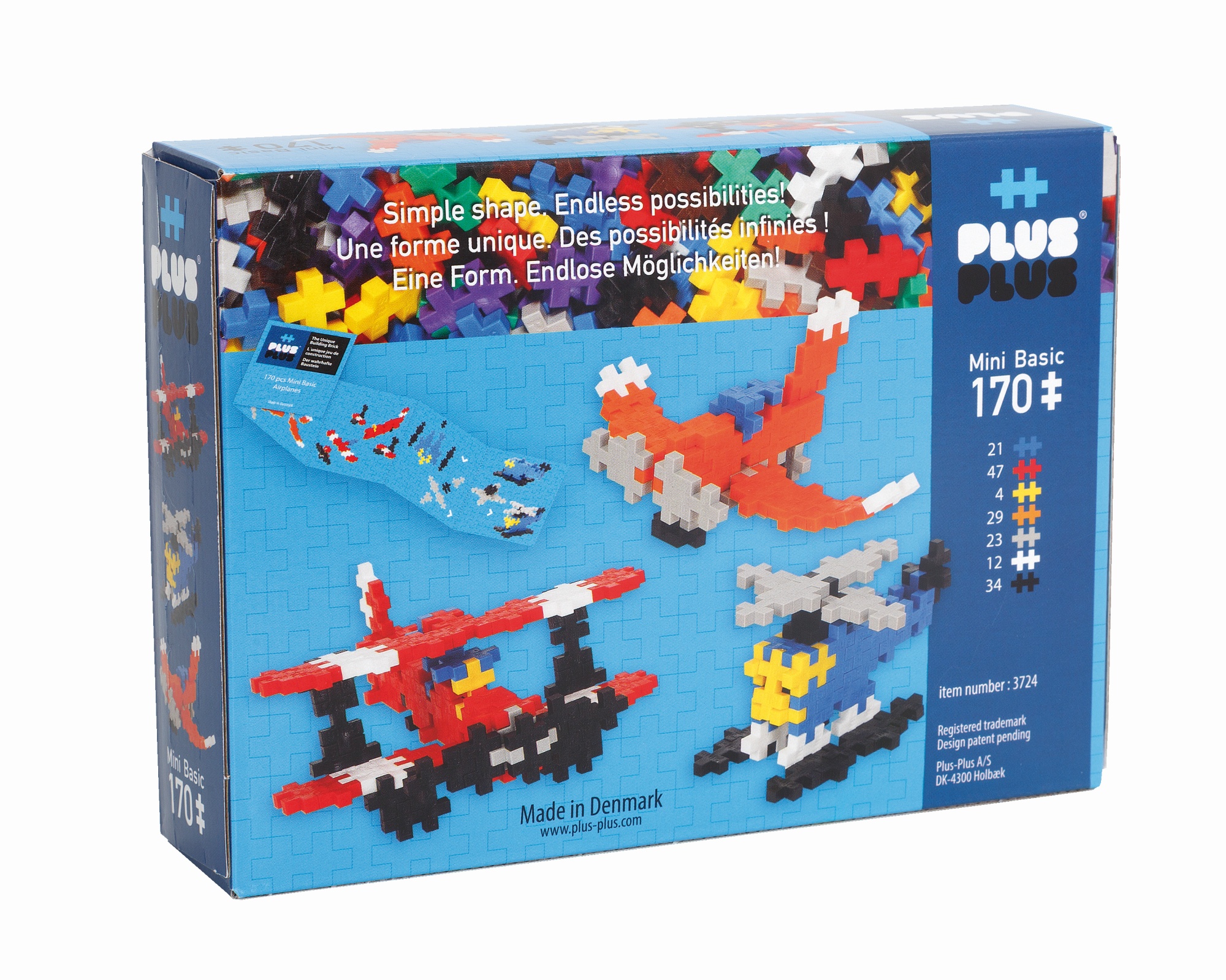 Set constructie basic avioane 170 piese plus plus