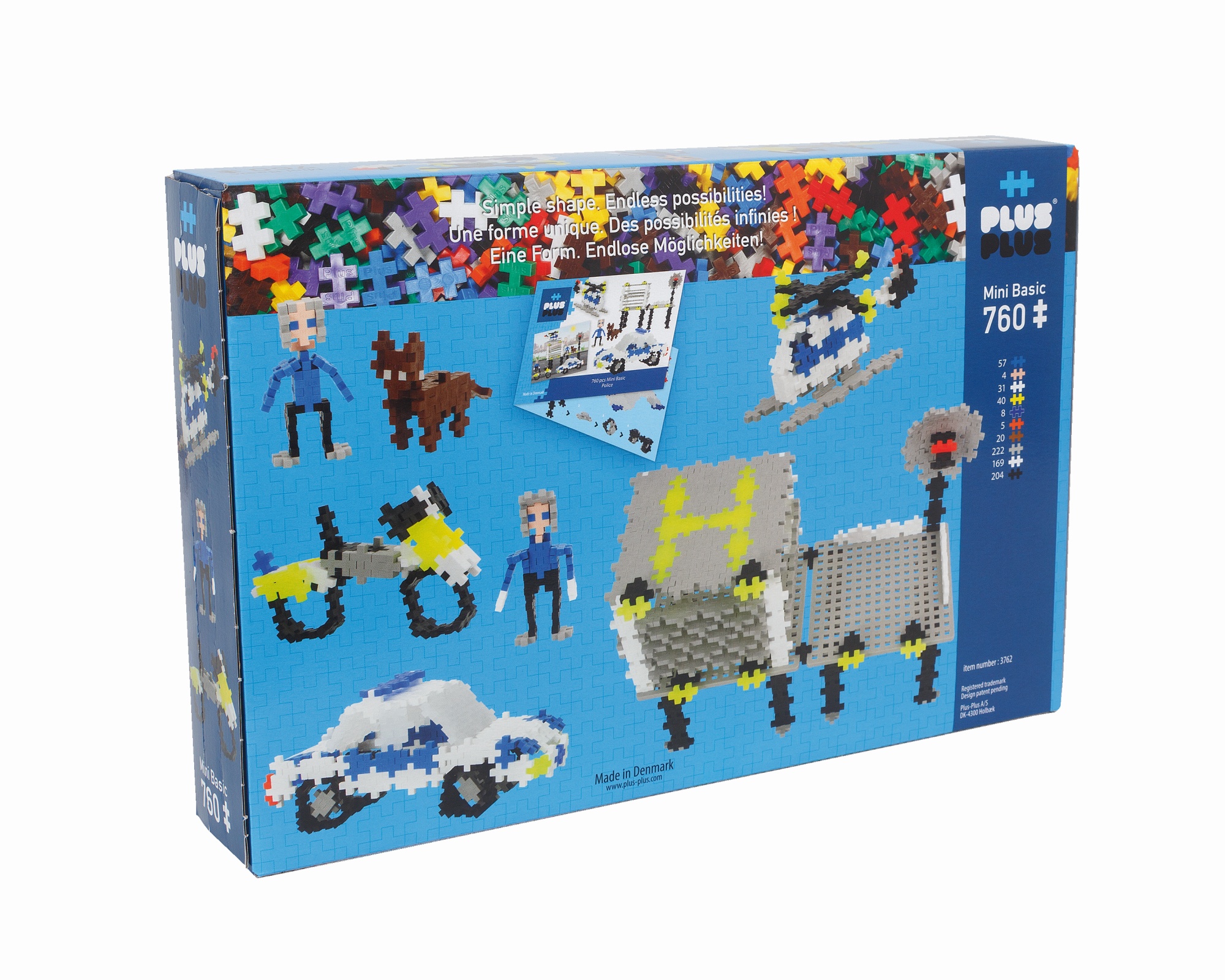 Set constructie basic politie 760 piese plus plus