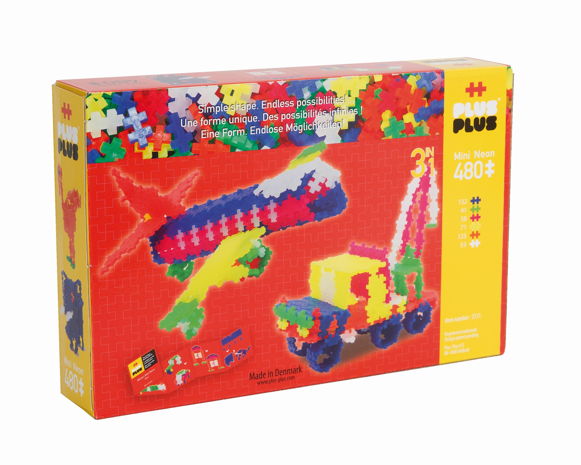 Set constructie 3 in 1 neon 480 piese plus plus