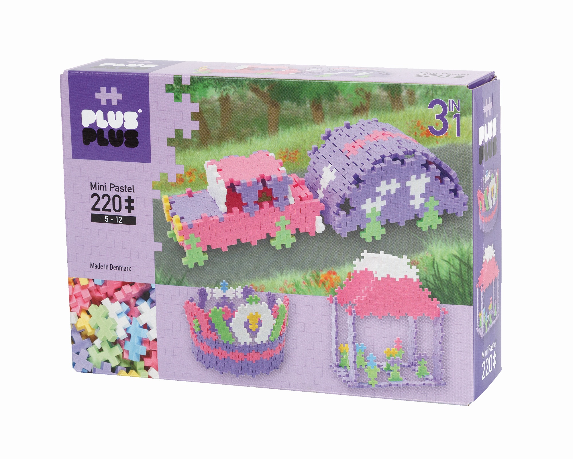 Set constructie 3 in 1 pastel 220 piese plus plus