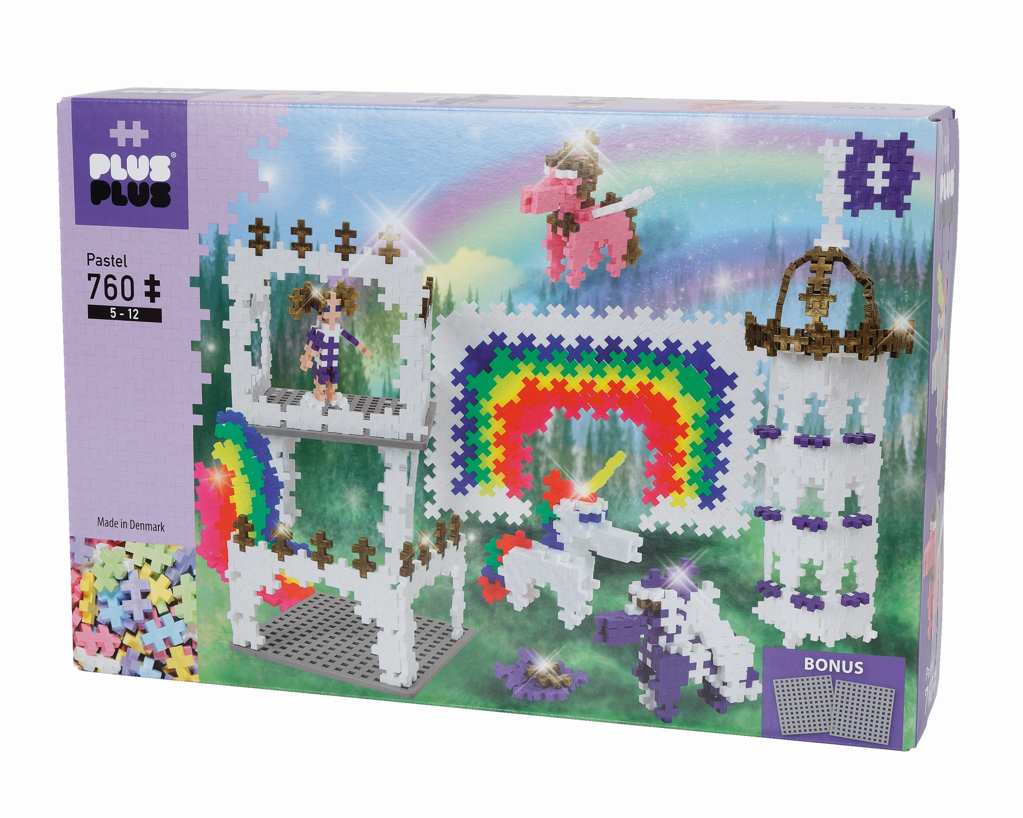 Set constructie pastel curcubeu 760 piese plus plus