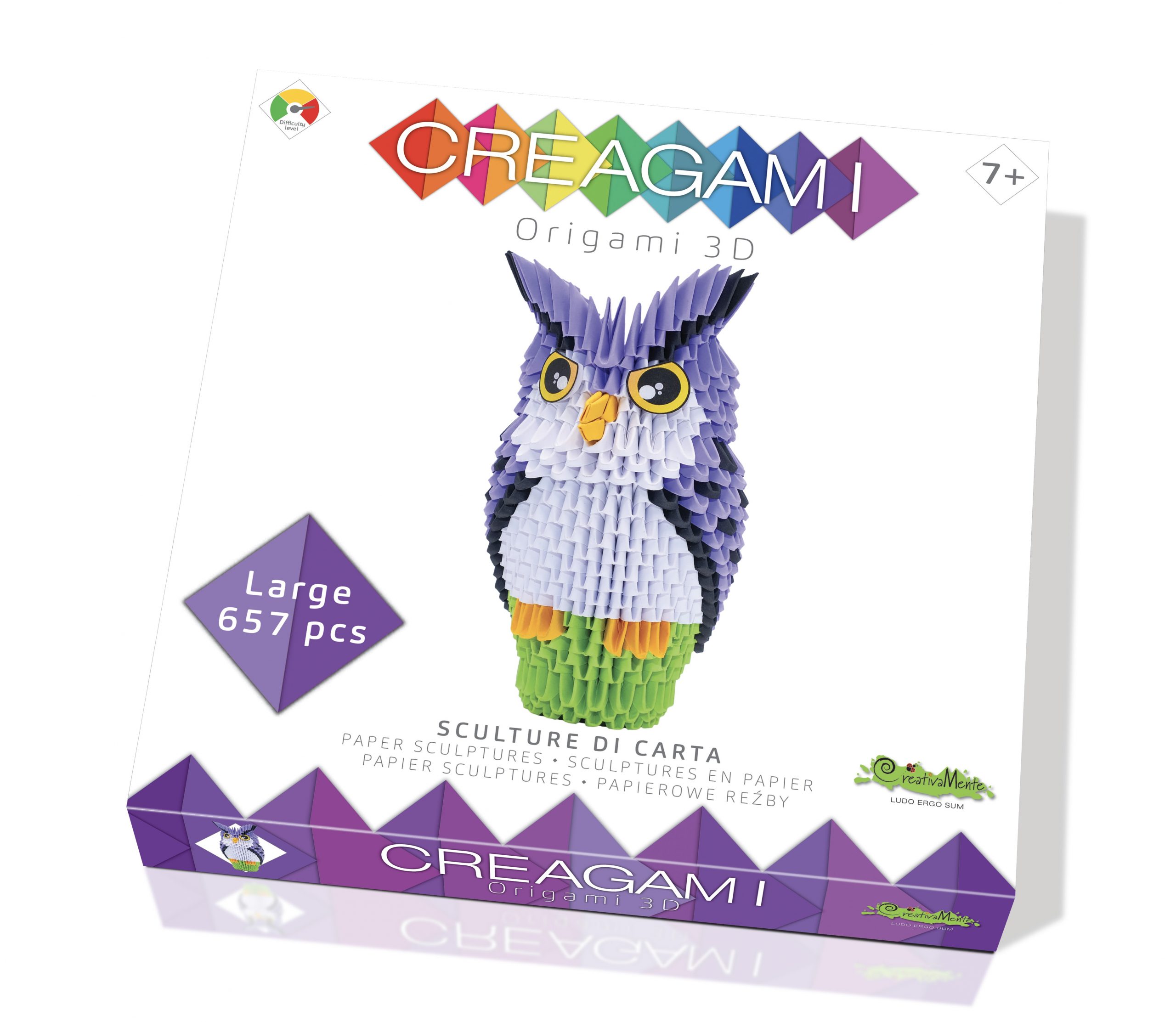 Creagami bufnita origami 3d creativamente