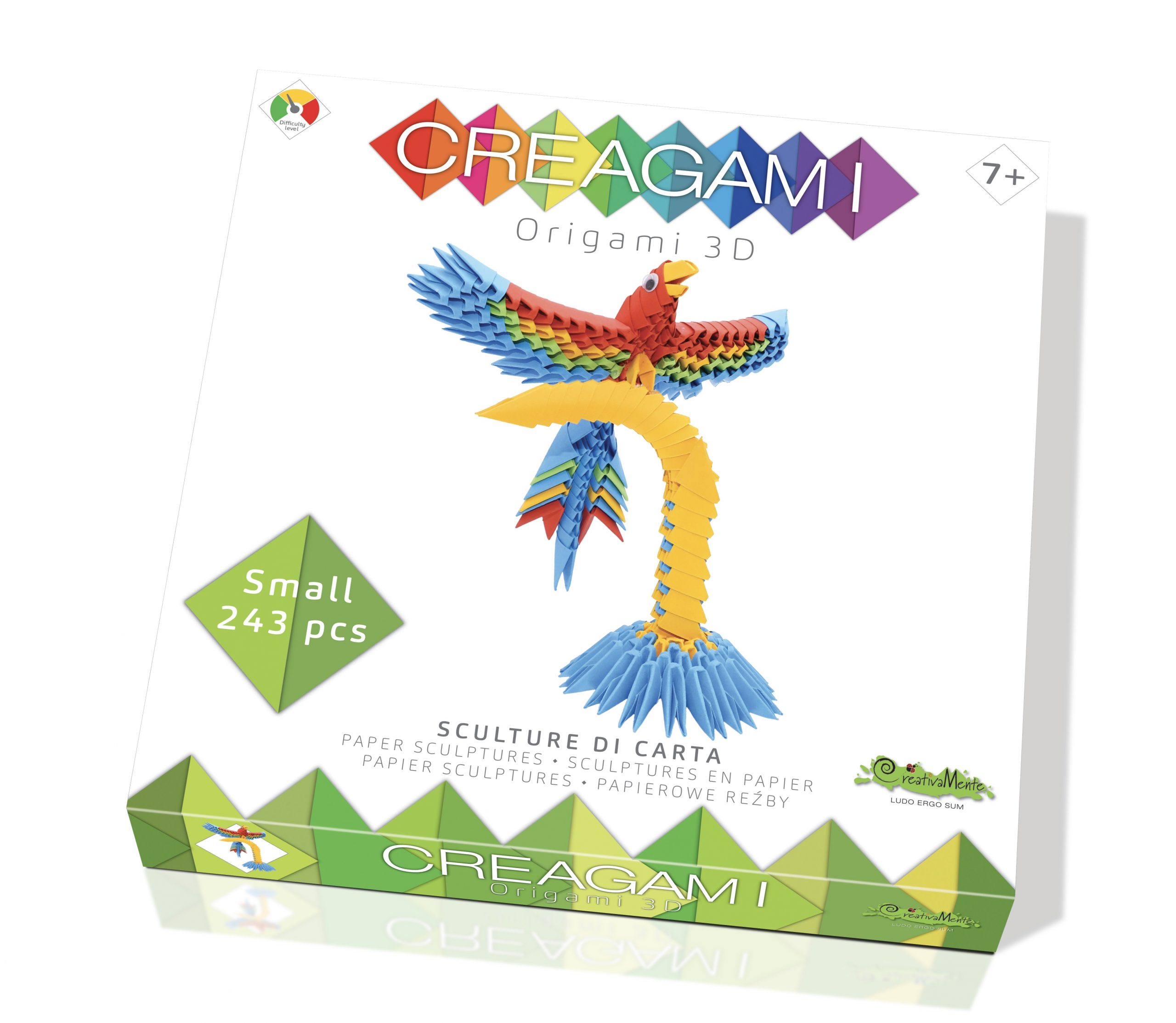 Creagami papagal origami 3d creativamente