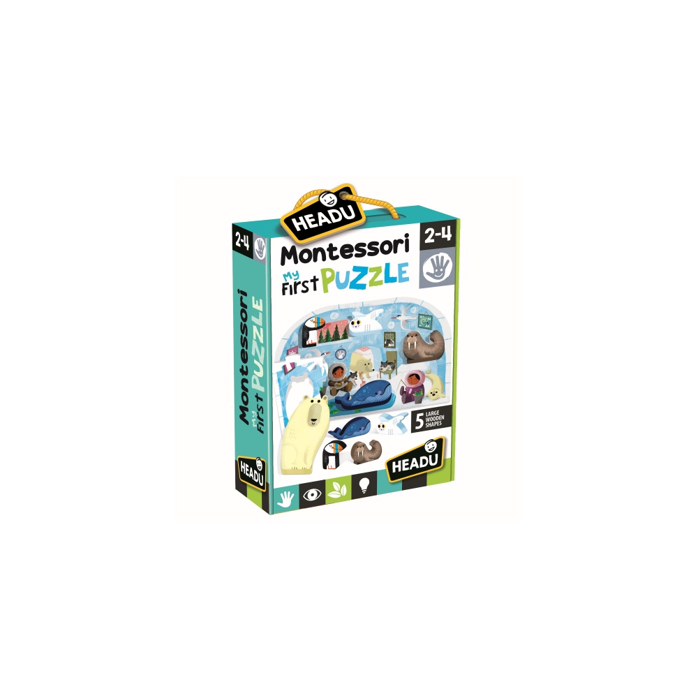 Puzzle montessori polul nord 12 piese headu