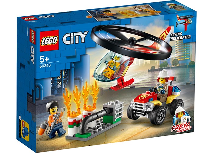 Interventie cu elicopterul de pompieri lego city