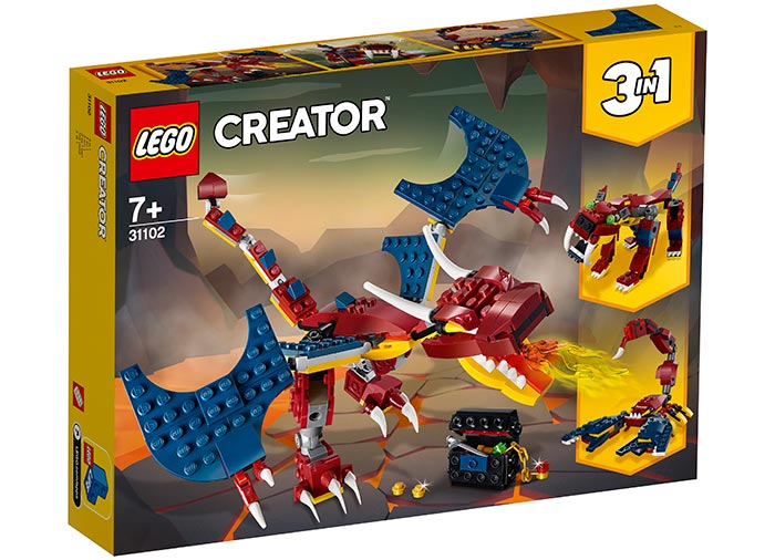 Dragon de foc lego creator