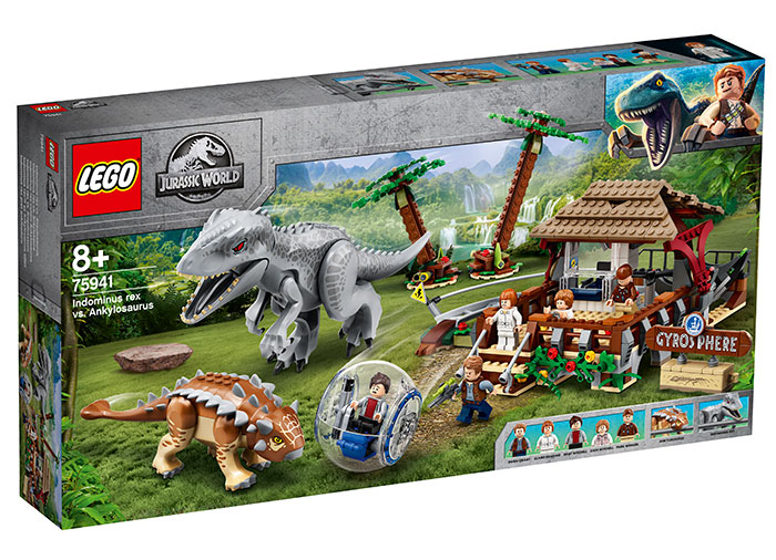 Indominus rex si ankylosaurus lego jurassic world