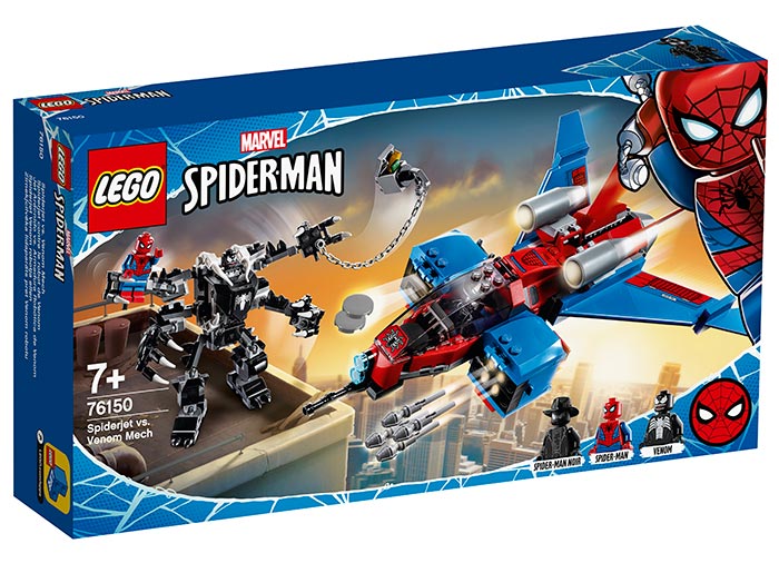 Spiderjet si robotul venom lego marvel super heroes