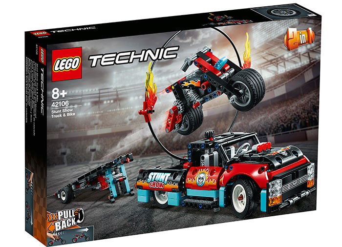 Camion si motocicleta pentru cascadorii lego technic